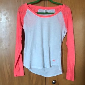 VS Pink Baseball Long Sleeve Tee